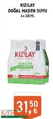 KIZILAY DOĞAL MADEN SUYU 6X200 ML KIZILAY DOĞAL MADEN SUYU 6X200 ML